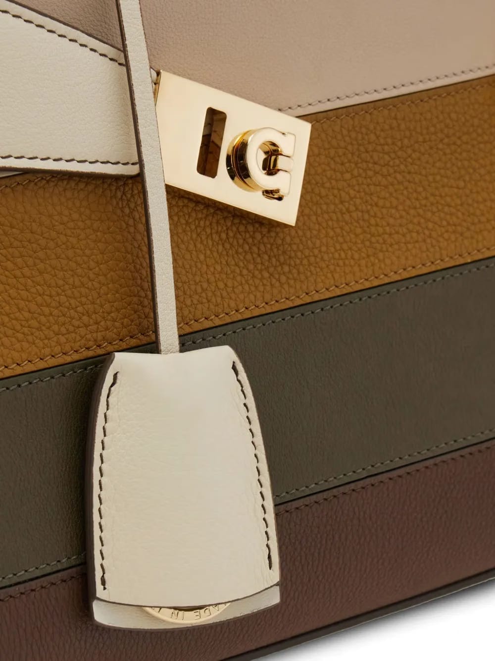 Hug dual-tone structured handbag