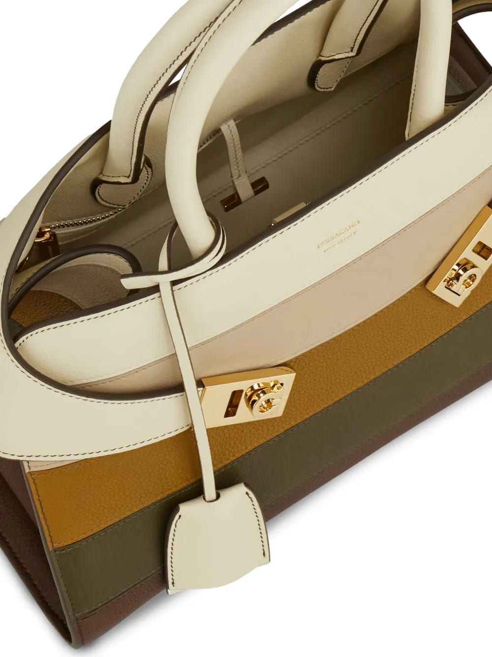 Hug dual-tone structured handbag