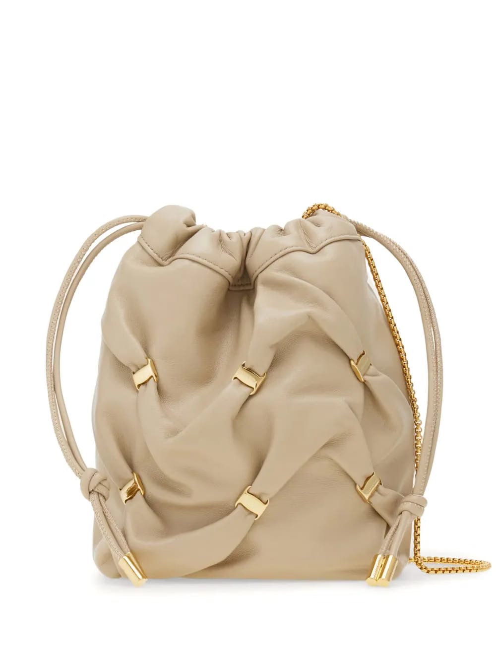 mini leather bucket bag