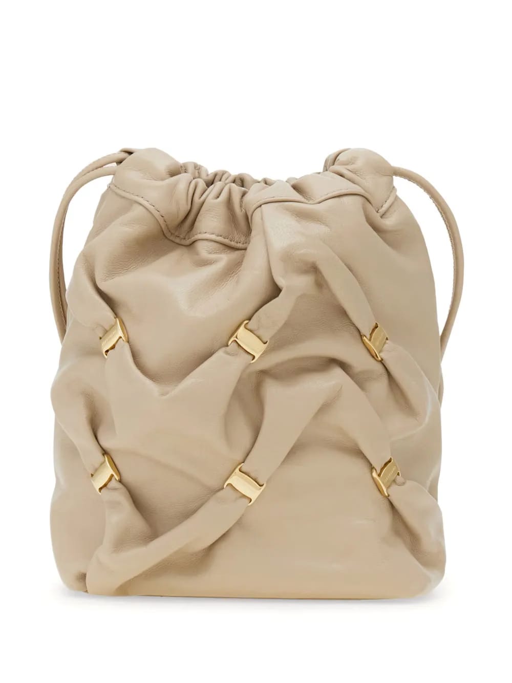 mini leather bucket bag