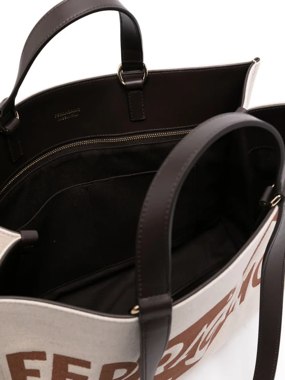 logo-embroidered canvas tote bag