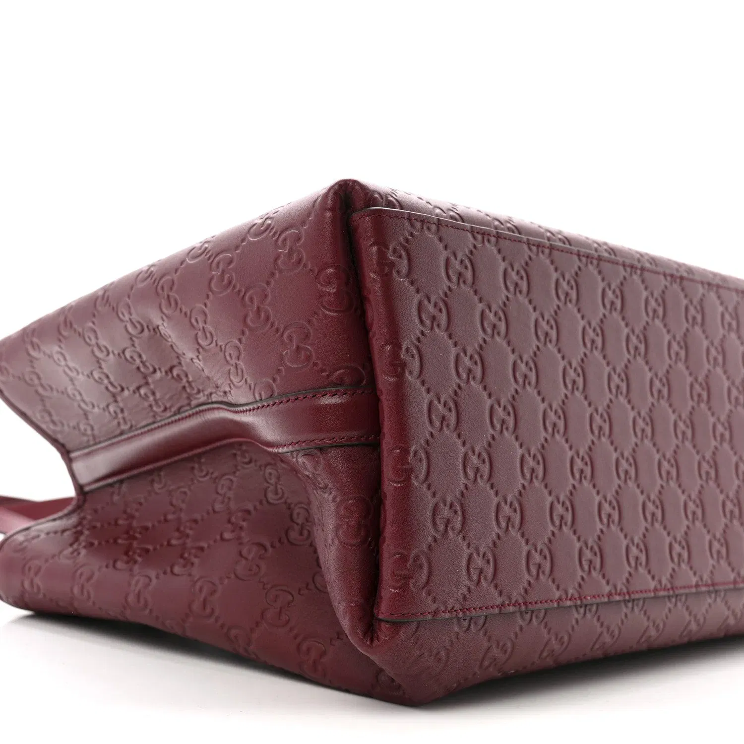 GG Calfskin Embossed Calfskin Large Tote Bag Rose Ancora