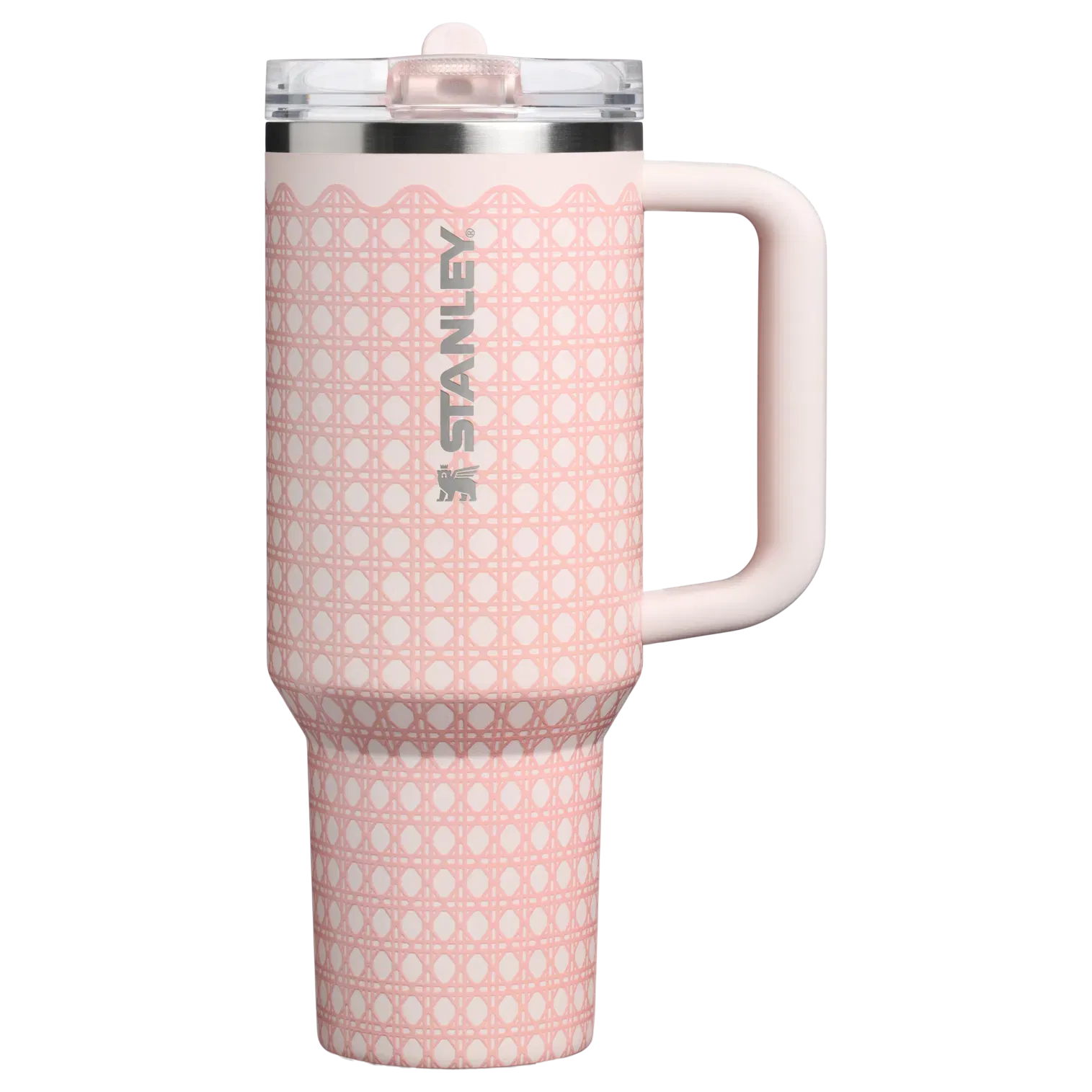 The Quencher ProTour Flip Straw Tumbler | 40 OZ Rose Quartz Rattan