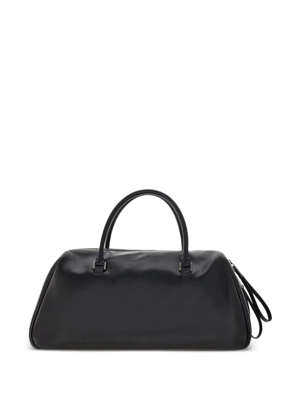 medium leather flap-pockets tote bag