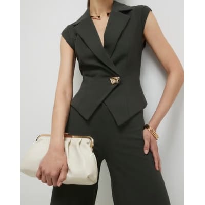 Green Cap Sleeve Wide Leg Jumpsuit