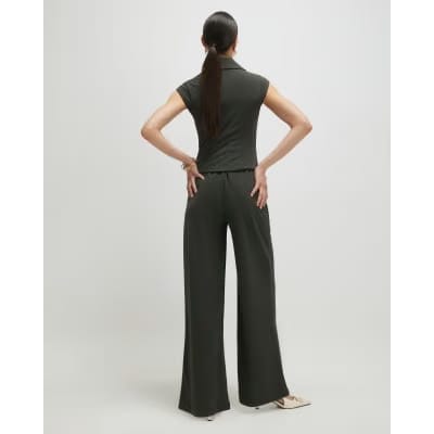 Green Cap Sleeve Wide Leg Jumpsuit