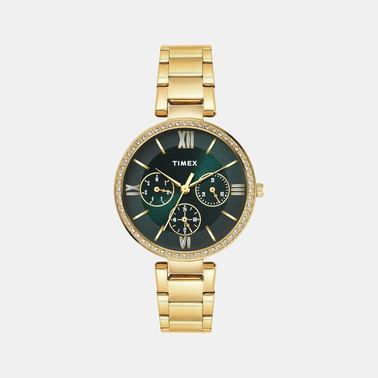 Timex Trendline Women Quartz Dial Multi-Function Stainless Steel Watch Twel18708