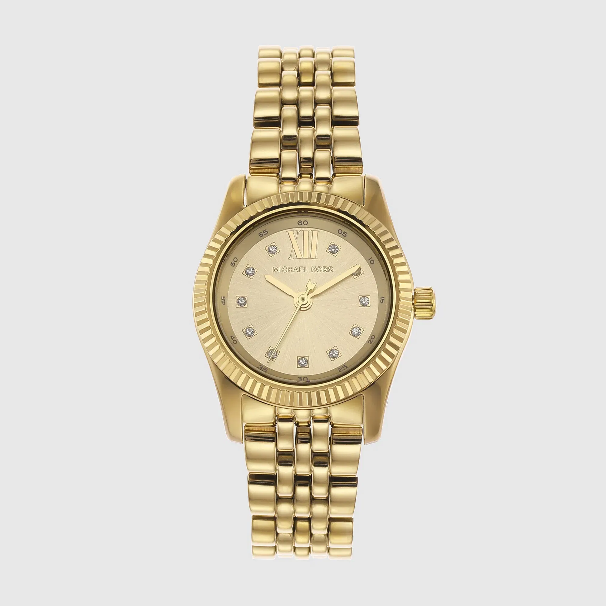 Michael Kors Lexington Women Quartz Gold Dial Analog Stainless Steel Watch Mk4741
