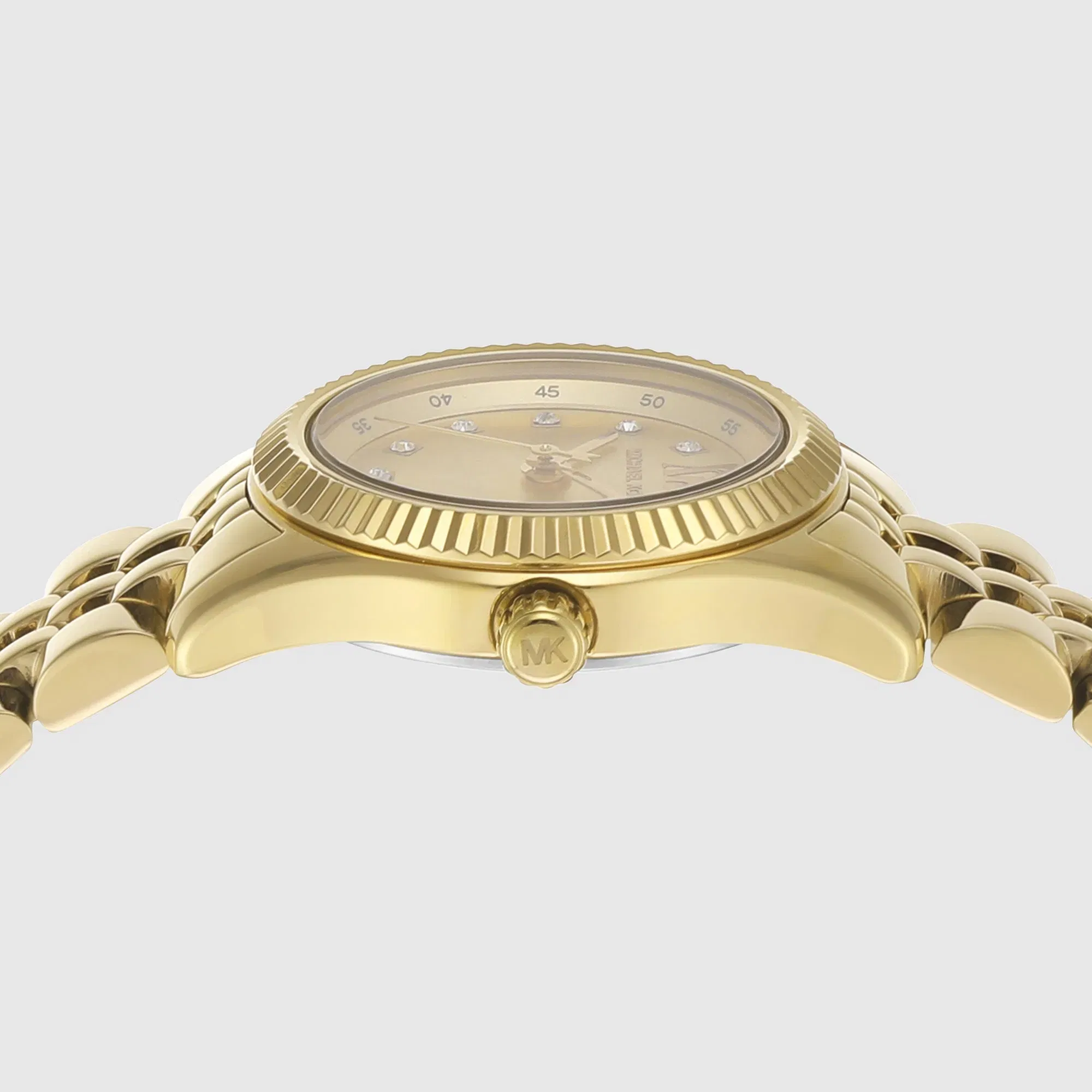 Michael Kors Lexington Women Quartz Gold Dial Analog Stainless Steel Watch Mk4741