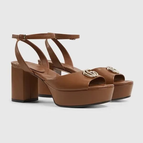 Gucci Platform Sandal With Double g