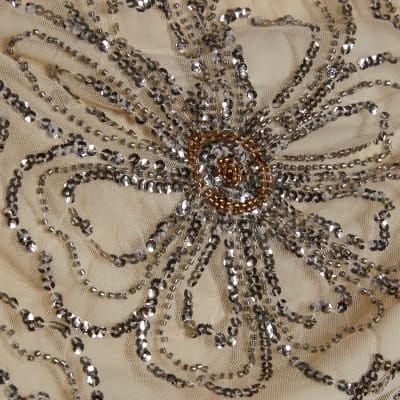 Cream Embellished Bandeau Beach Cami Top