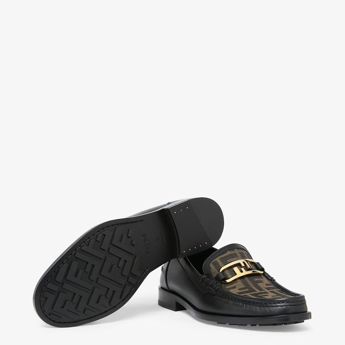 Fendi O'Lock loafers Black leather loafers