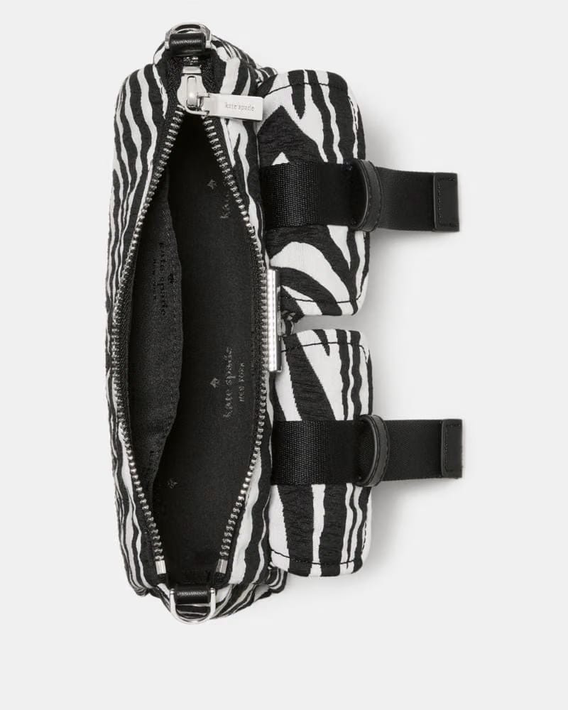 KateSpade Carter Zebra Cargo Crossbody Bag Black Multi