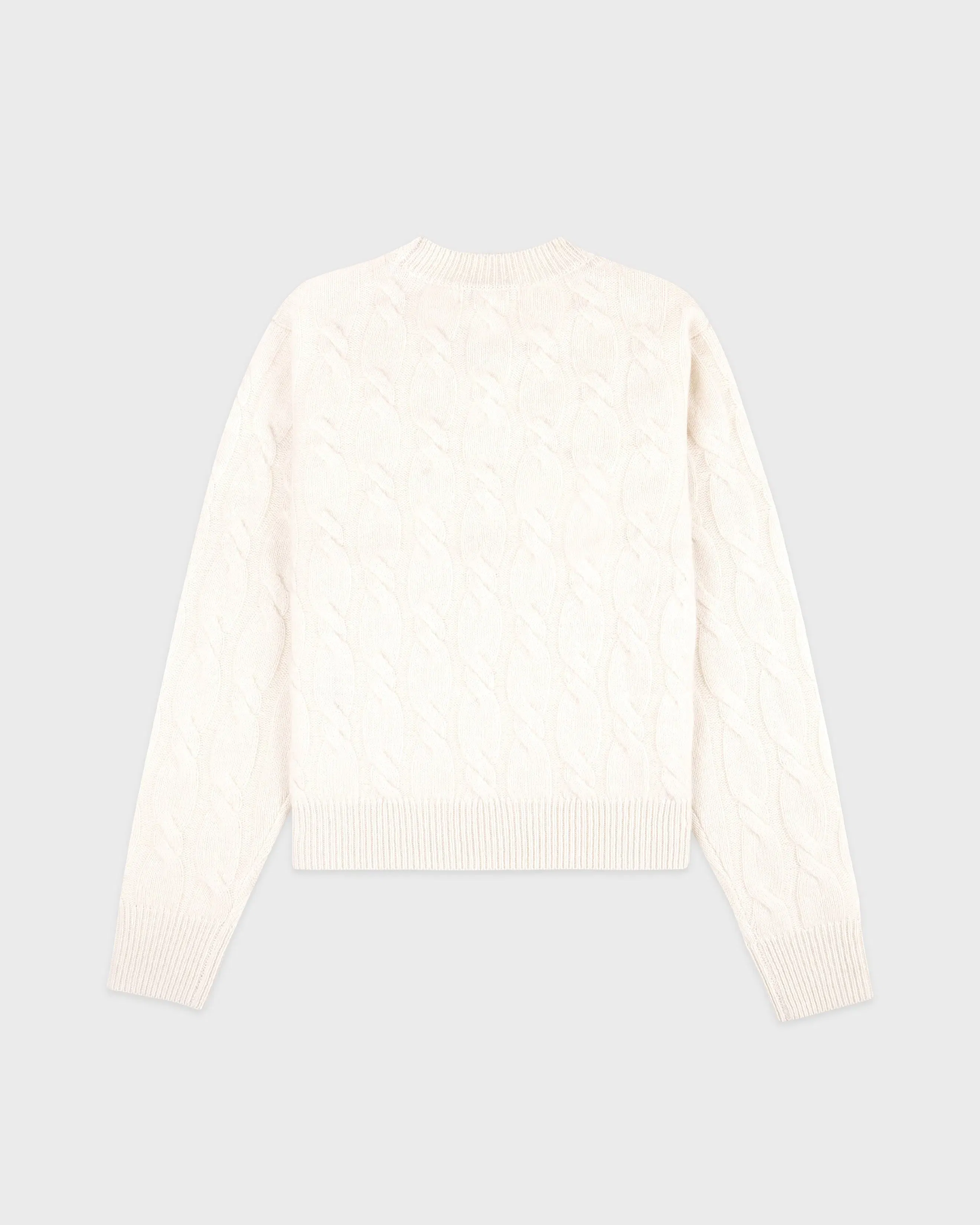 SRC Cableknit Cashmere Sweater - Ecru