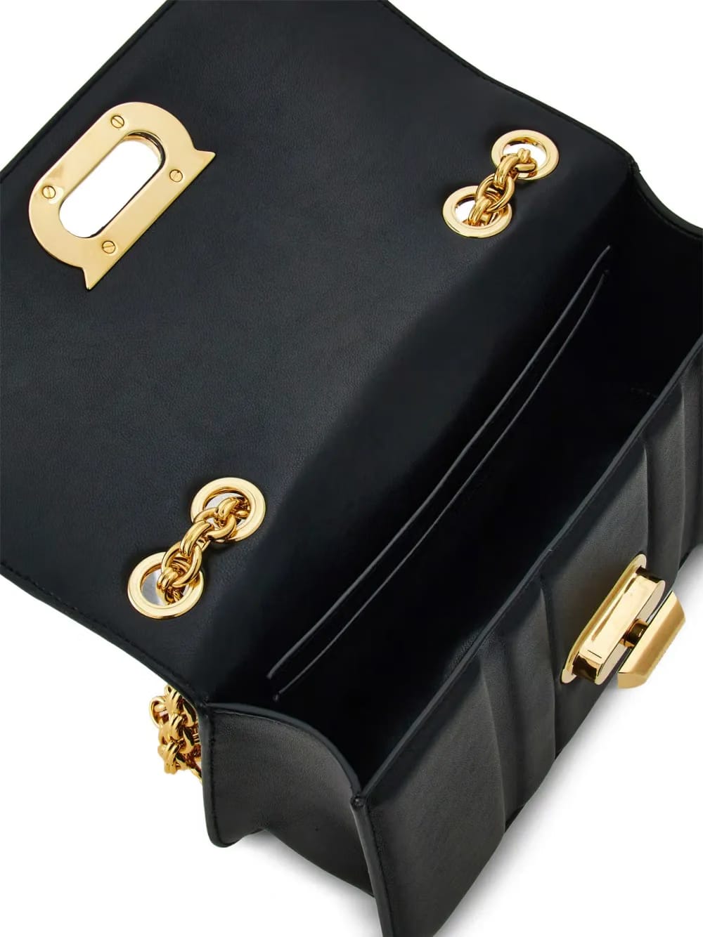 Gancini plaque leather shoulder bag