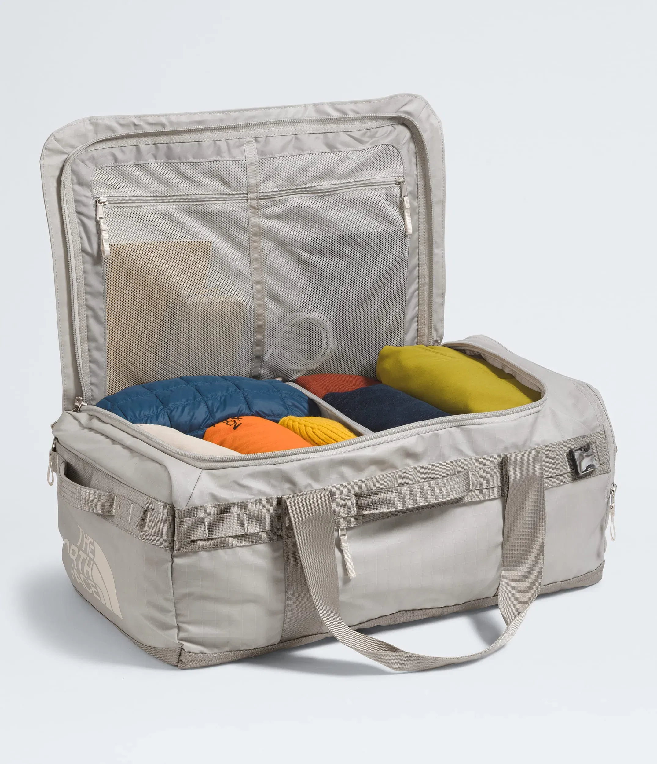 The North Face Base Camp™ Voyager Duffel—62L Soapstone
