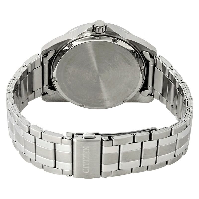 Citizen Quartz Black Dial Stainless Steel Mens Watch