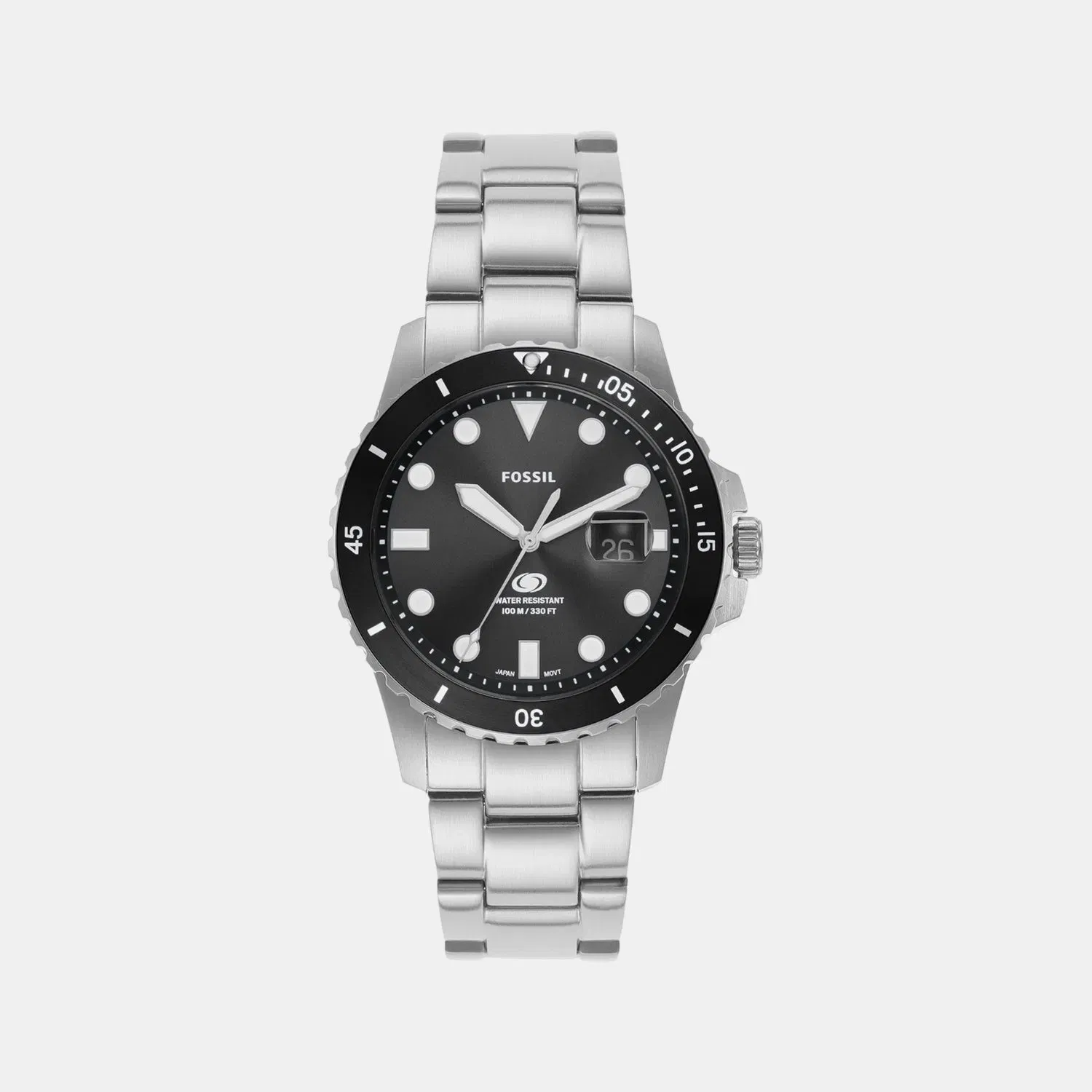 Fossil Fossil Blue Dive Men Quartz Black Dial Analog Stainless Steel Watch Fs6032