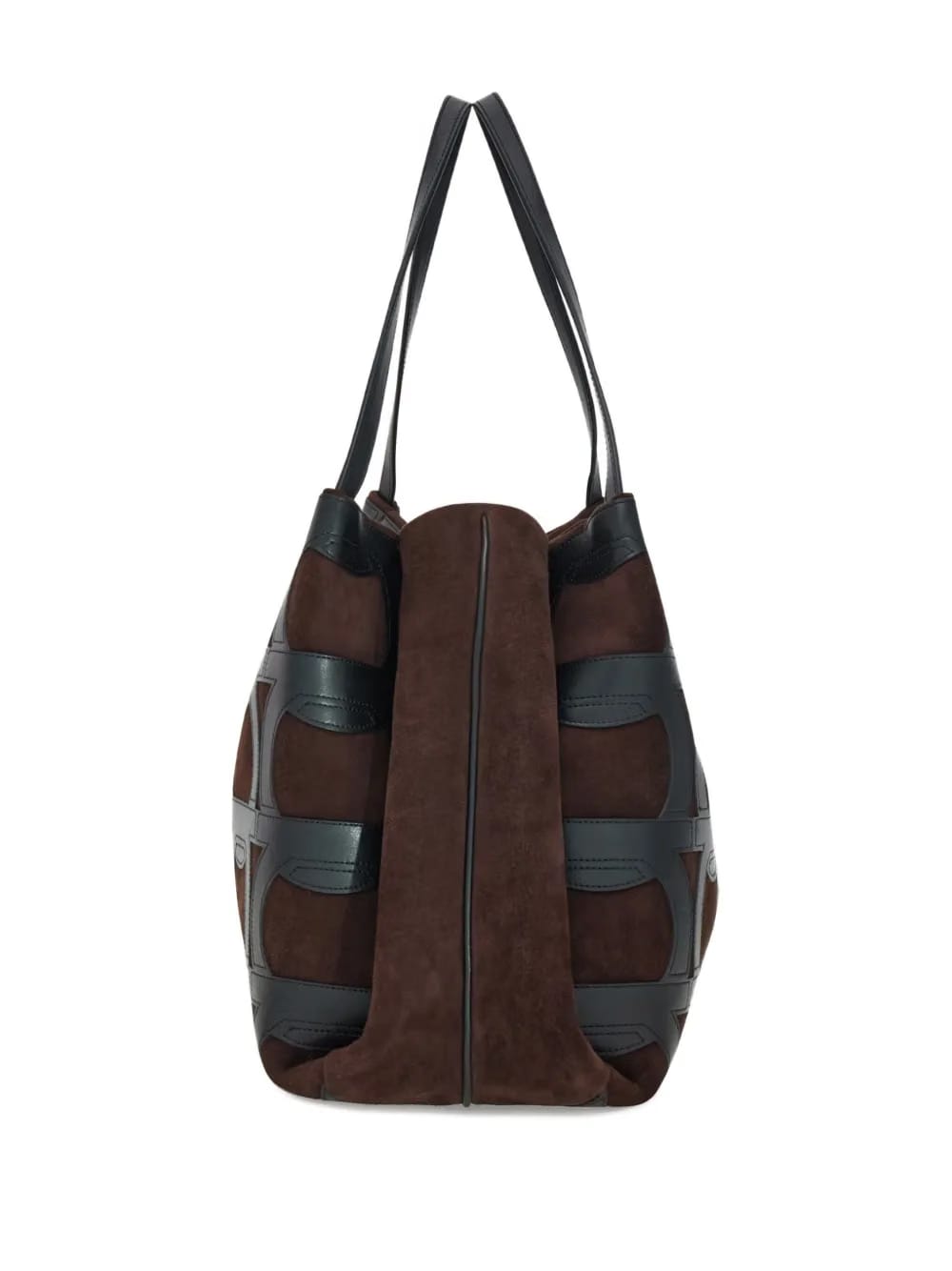 Gancini-overlay tote bag