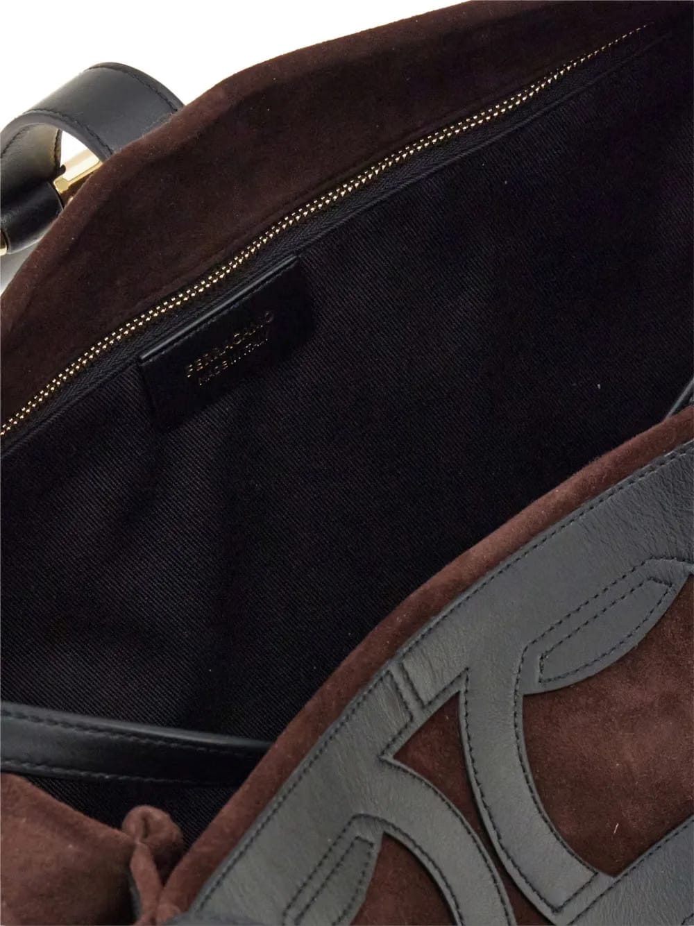 Gancini-overlay tote bag
