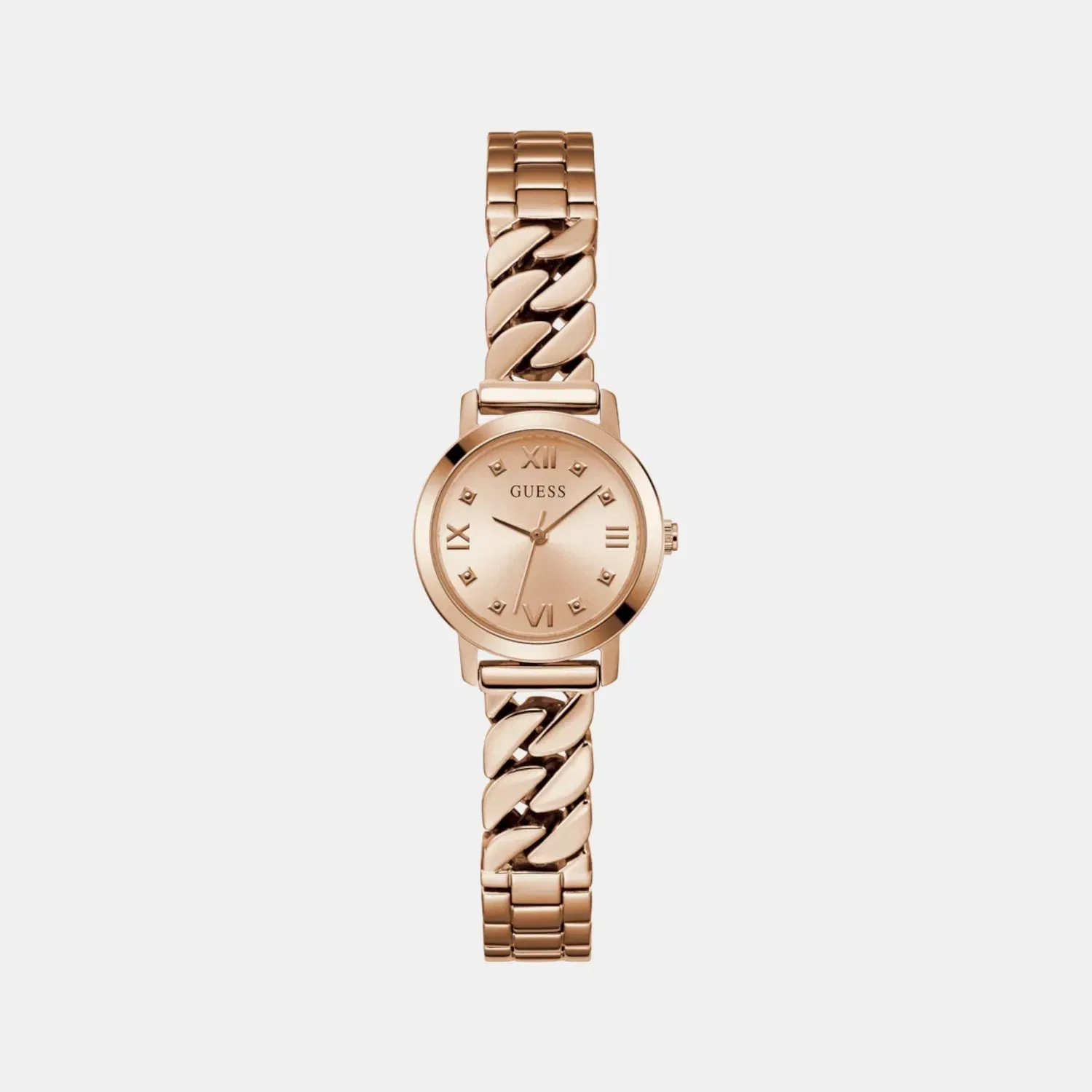 Guess Gb Chime Women Quartz Rose Gold Dial Analog Stainless Steel Gw0867L3