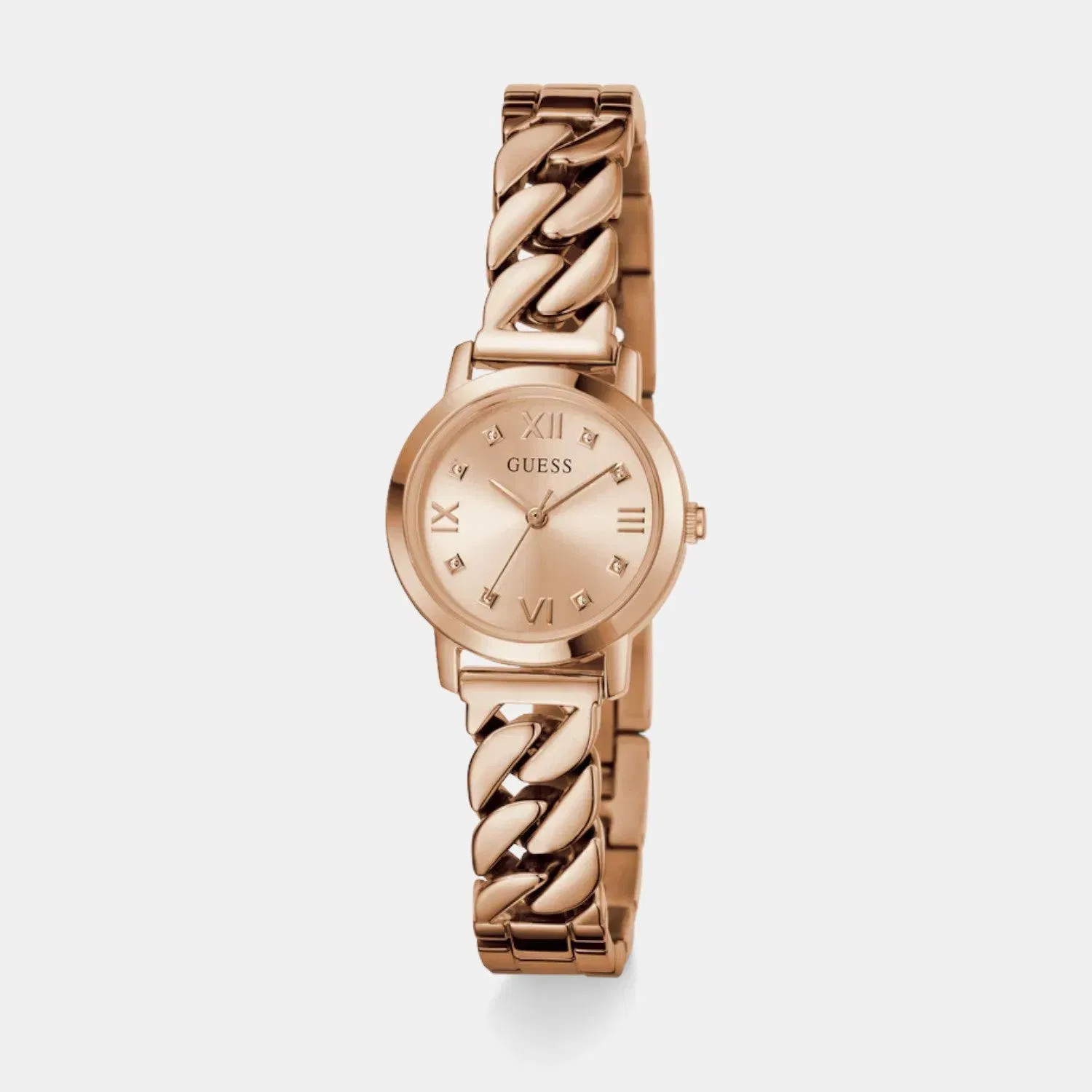 Guess Gb Chime Women Quartz Rose Gold Dial Analog Stainless Steel Gw0867L3