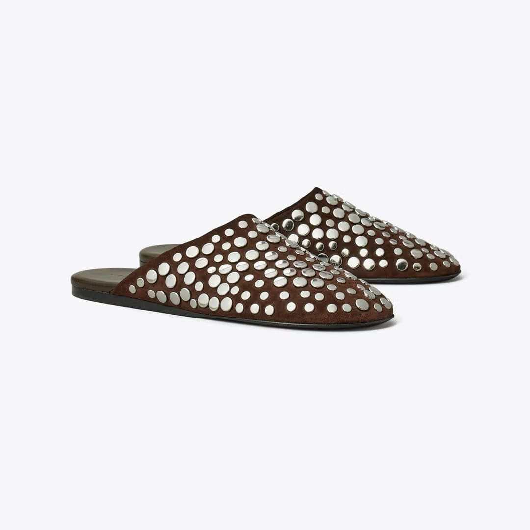 Tory Burch Studded Mule DARK COCOA