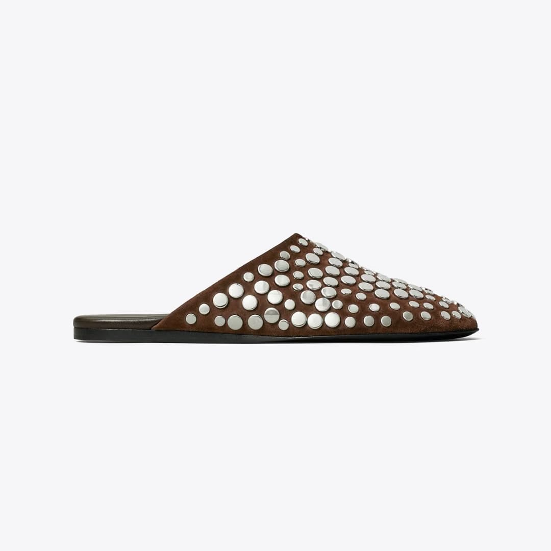 Tory Burch Studded Mule DARK COCOA