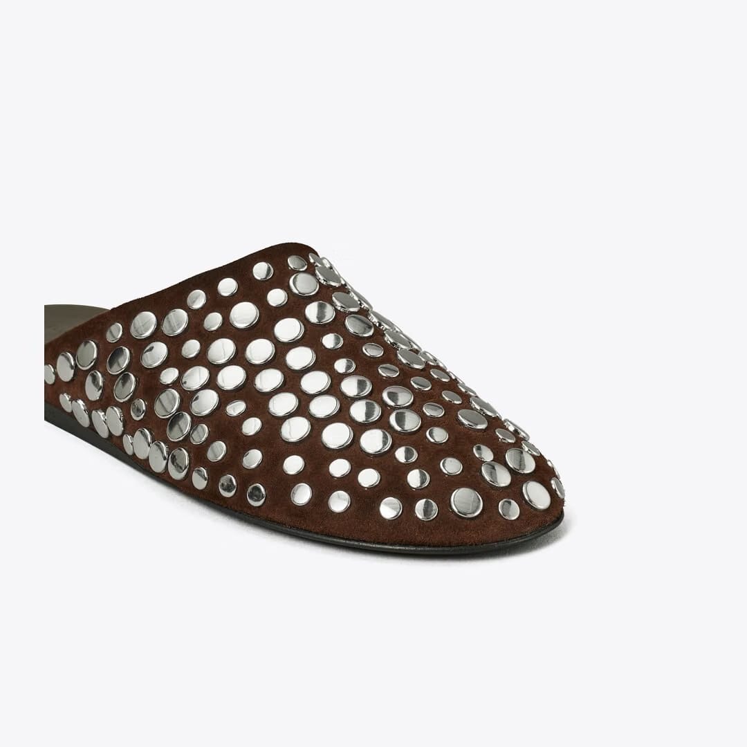 Tory Burch Studded Mule DARK COCOA