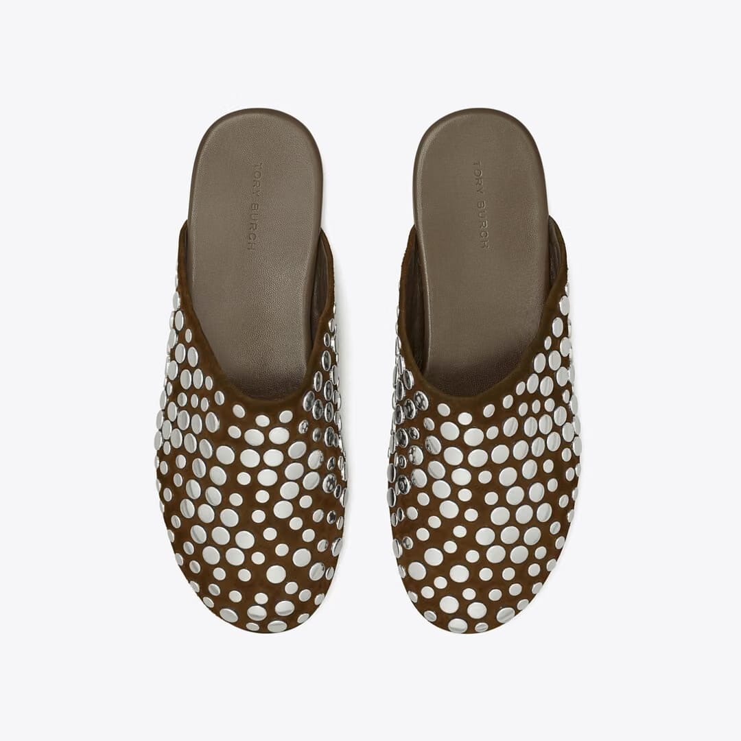 Tory Burch Studded Mule DARK COCOA