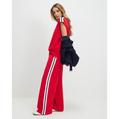 Red Tape Side Drawstring Wide Leg Joggers