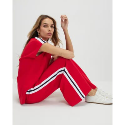 Red Tape Side Drawstring Wide Leg Joggers