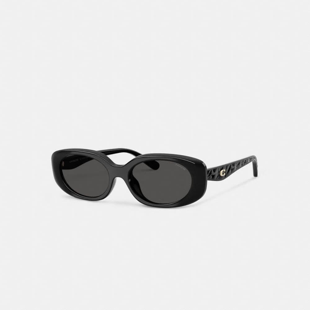 Quilted Oval Rectangle Sunglasses
