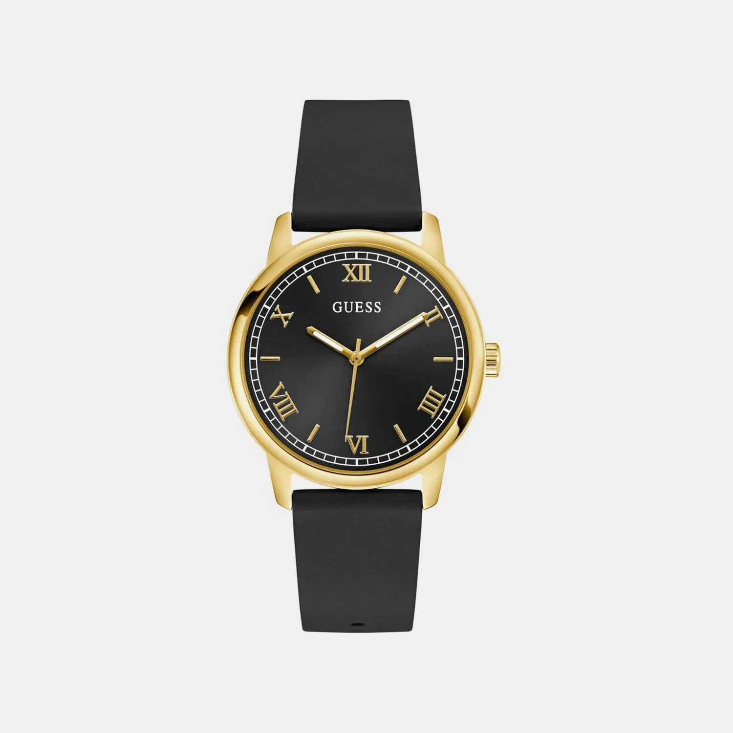 Guess Men Quartz Black Dial Analog Silicone Watch Gw0973G2