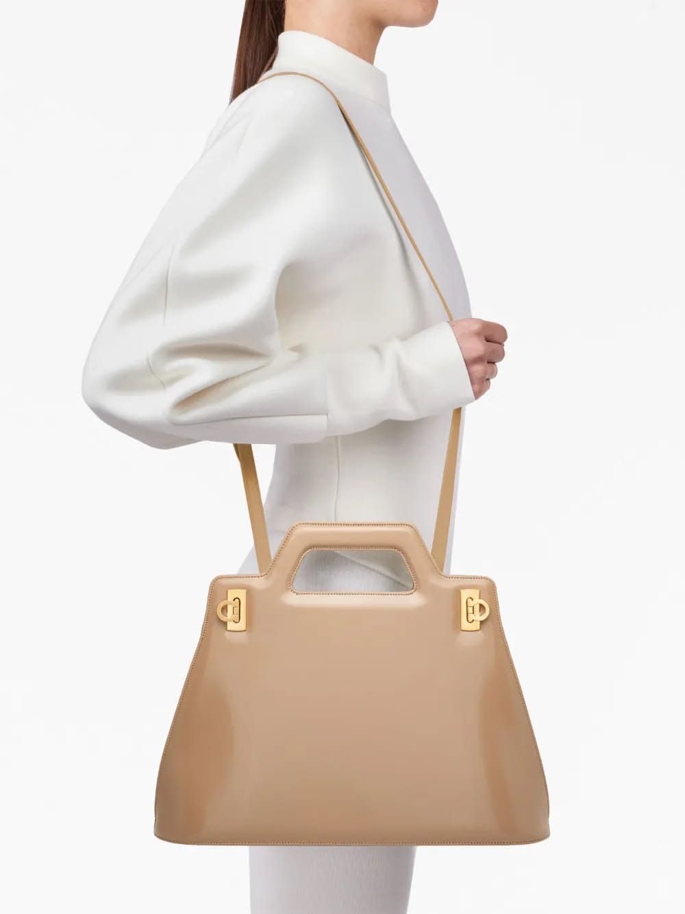 Wanda leather tote bag