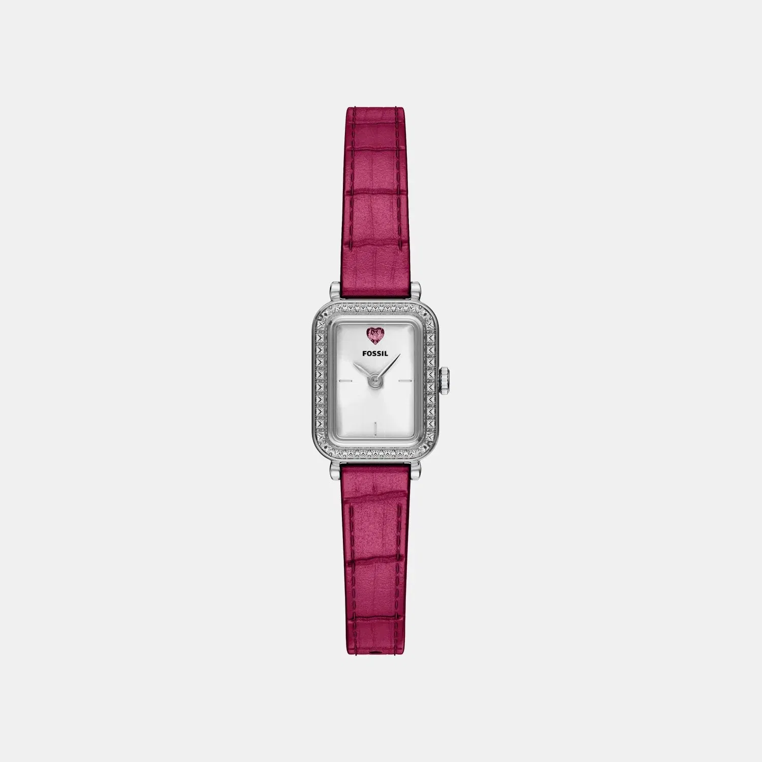 Fossil Raquel Women Quartz Silver Dial Analog Leather Watch Es5466