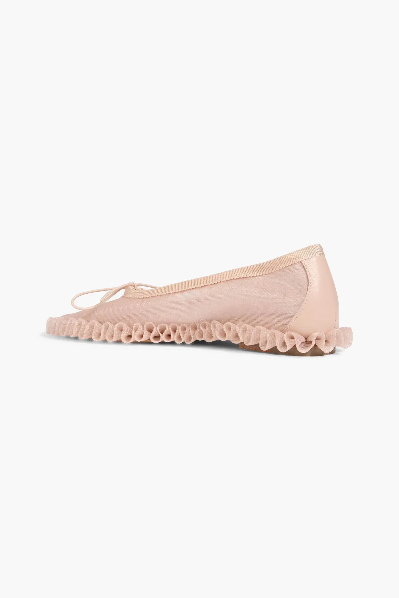 Simone Rocha Tutu Frill Ruffled Mesh Ballet Flats Blush Women's