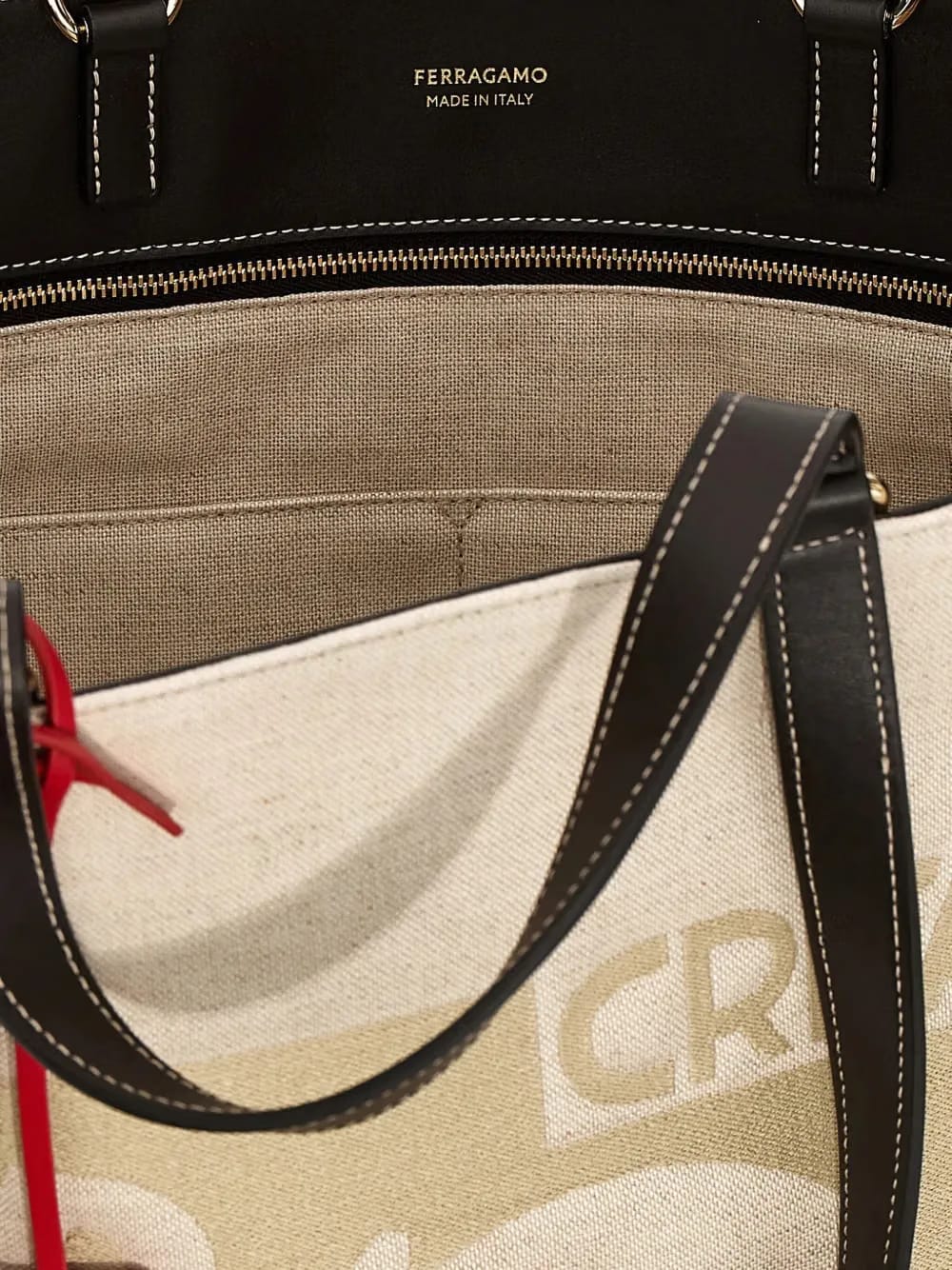large logo-jacquard tote bag