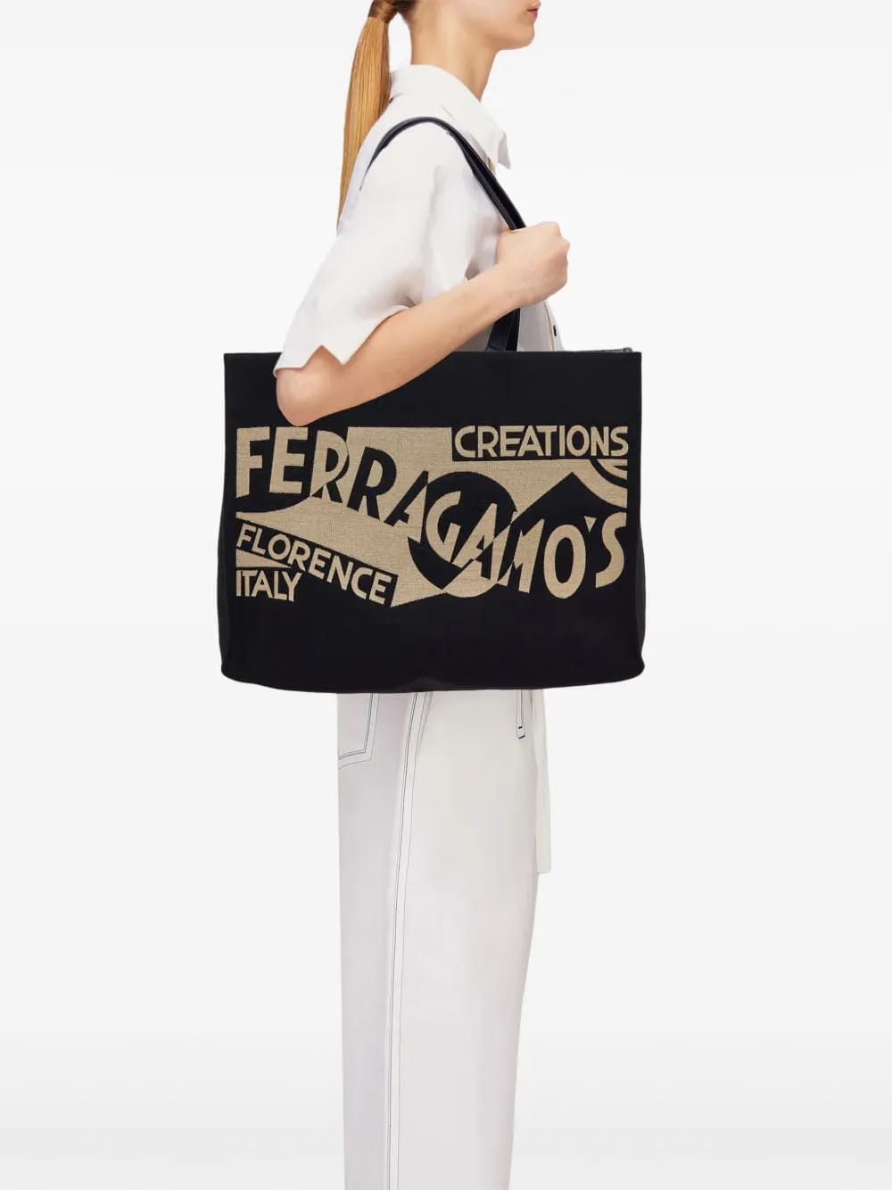 large logo-printed tote bag