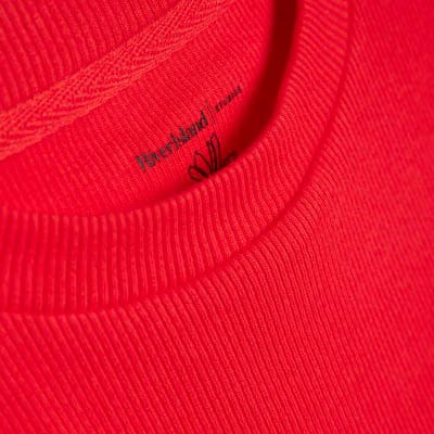 Red Short Sleeve Fitted Ribbed T-shirt