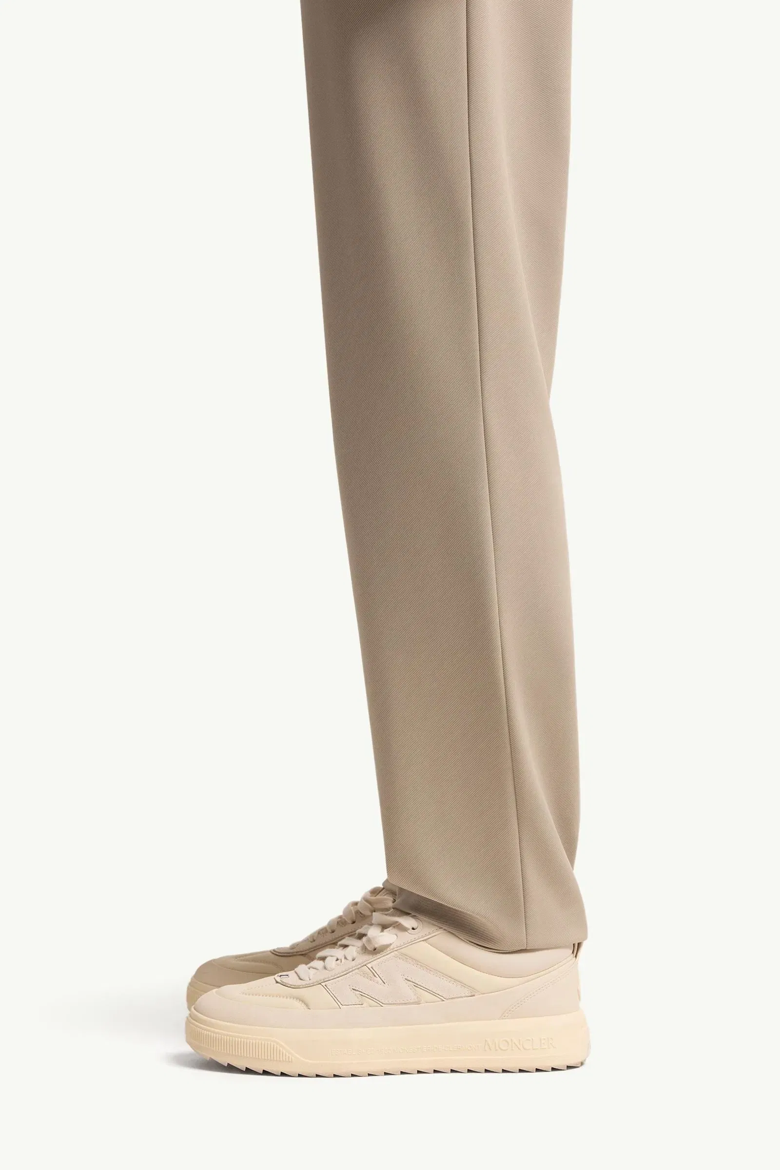 Moncler Logo Jogging Trousers Taupe Taupe