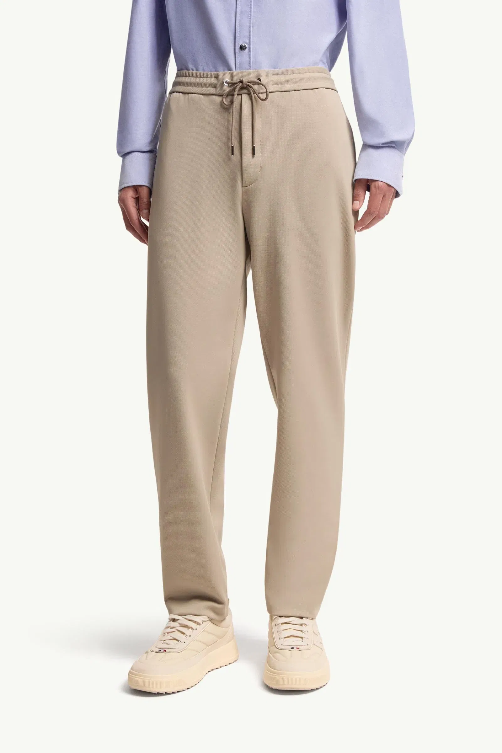 Moncler Logo Jogging Trousers Taupe Taupe