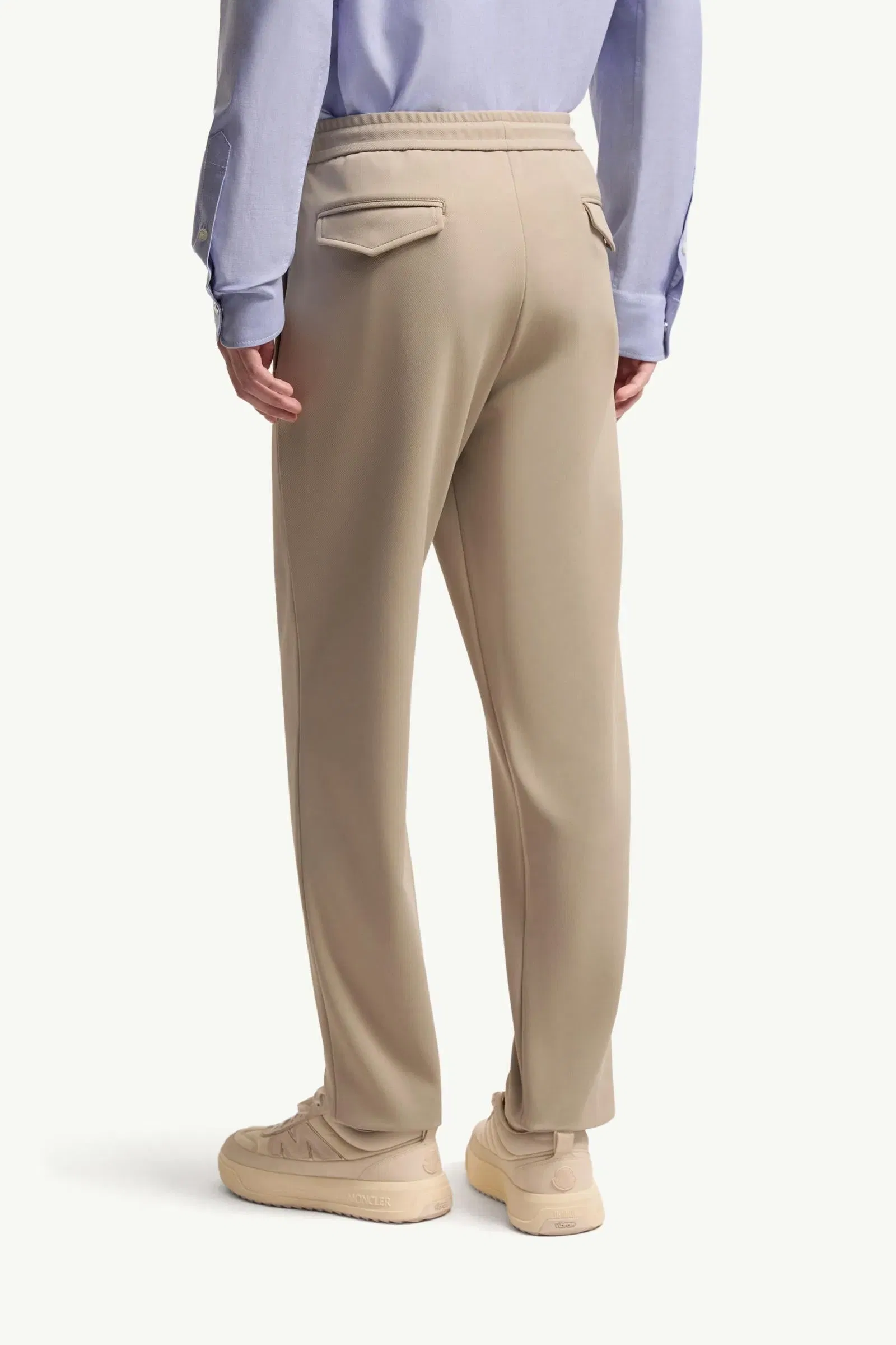 Moncler Logo Jogging Trousers Taupe Taupe