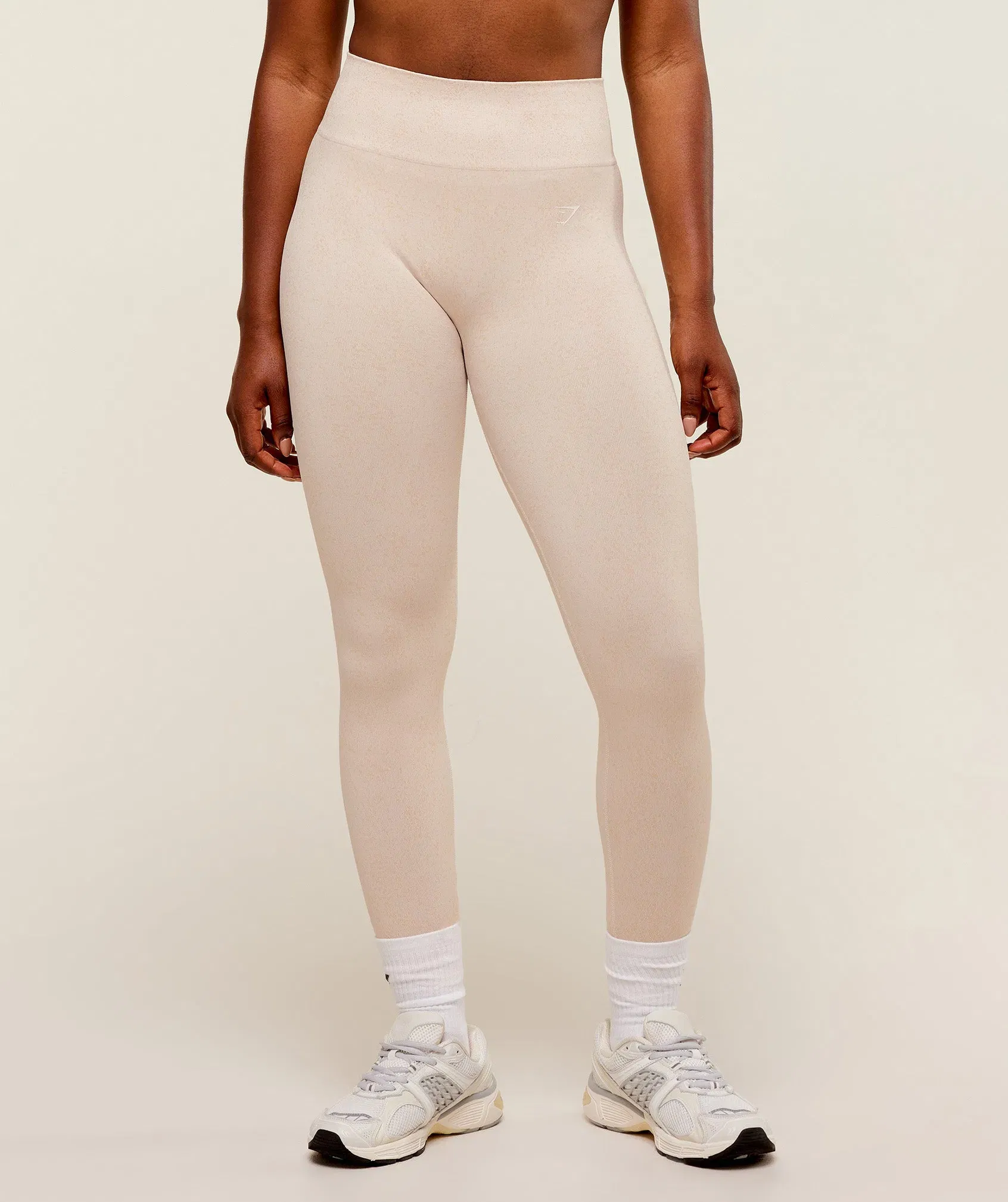 Women's Gymshark Adapt Fleck X Whitney Leggings Mineral | Coconut White