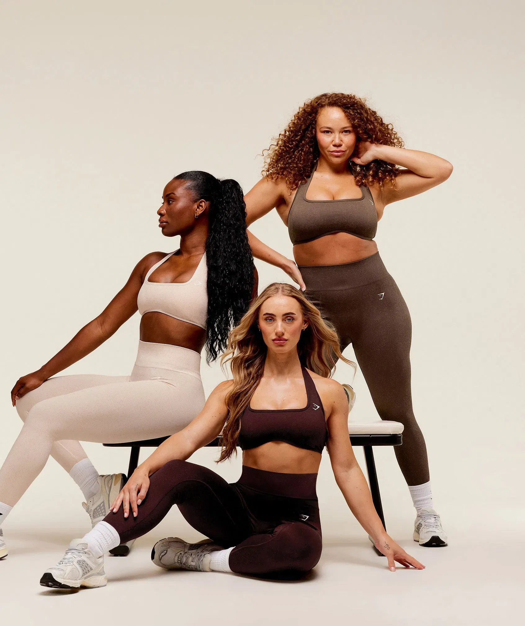 Women's Gymshark Adapt Fleck X Whitney Leggings Mineral | Coconut White