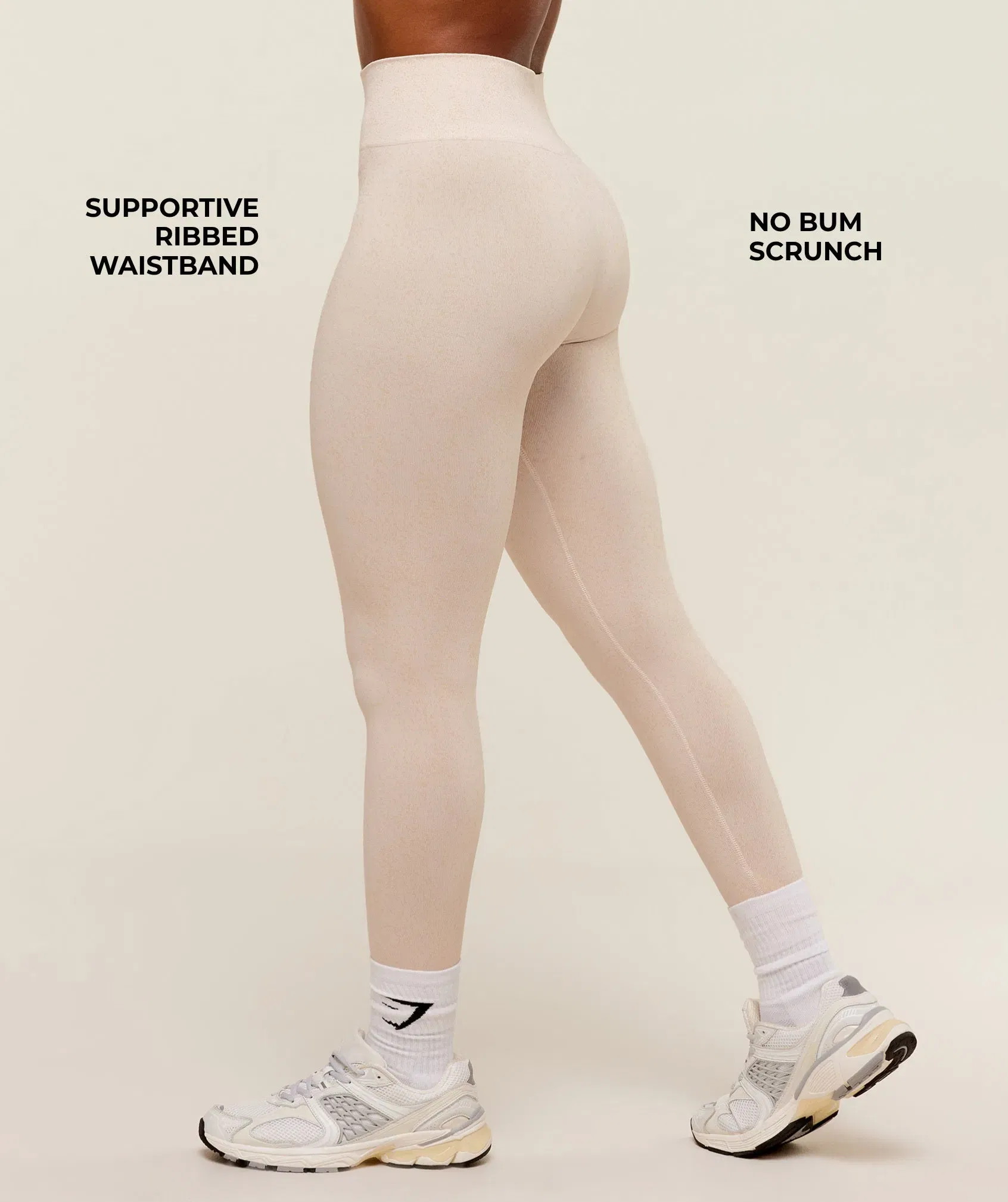 Women's Gymshark Adapt Fleck X Whitney Leggings Mineral | Coconut White