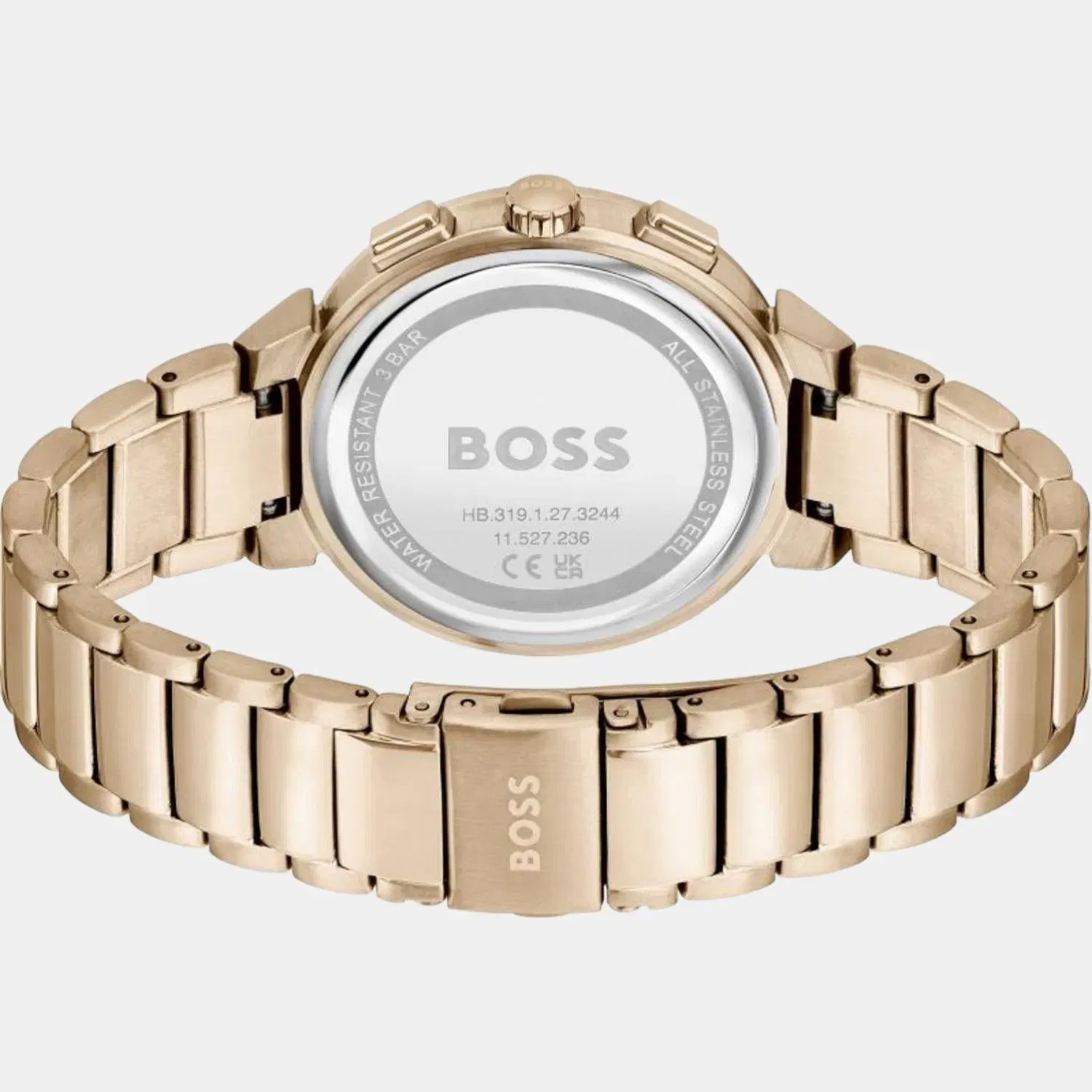 Boss One Women Quartz Pink Dial Analog Stainless Steel Watch 1502678