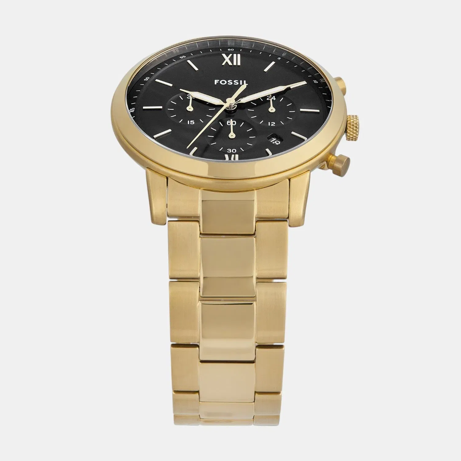 Fossil Neutra Men Quartz Black Dial Chronograph Stainless Steel Watch Fs6093