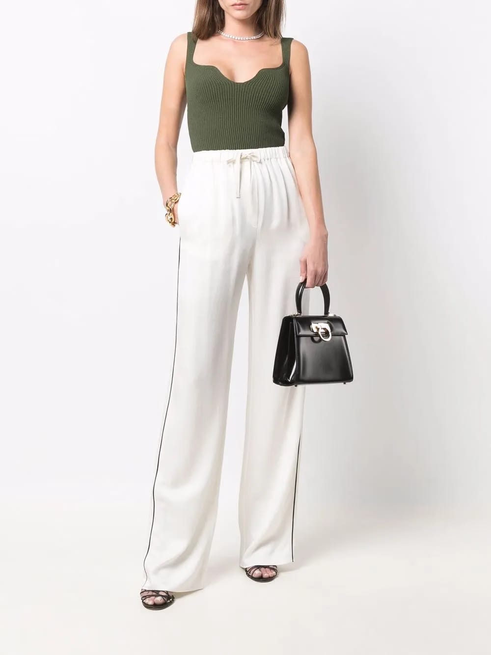 Gancini leather tote bag