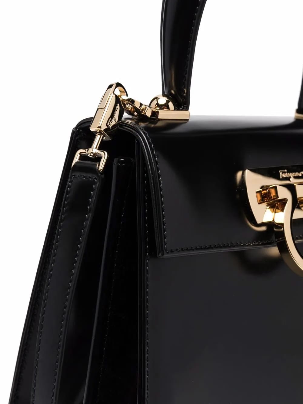 Gancini leather tote bag